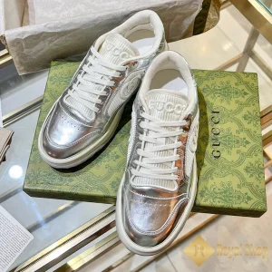 Form Giày sneaker Gucci nam nữ MAC80 màu bạc 750834TV