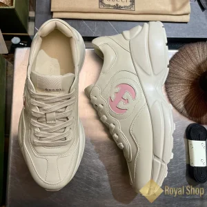 Giày Gucci nam nữ Rhyton sneaker logo hồng 757857 TV