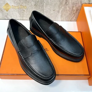 Giày Hermes nam đế cao loafer da taiga HM100601D