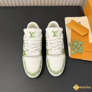 Giày LV nam Trainer Sneaker Damier xanh lá 1ACRCL like auth