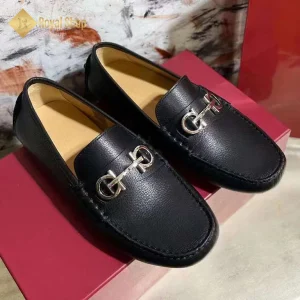 Giày Salvatore Ferragamo nam đế bệt Driver màu đen F-ZM20983Q