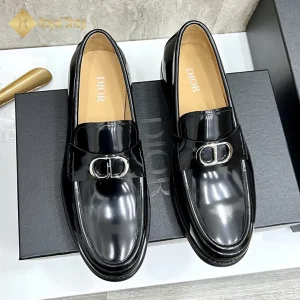 Giày lười Dior nam đế cao loafer màu đen DR100509D