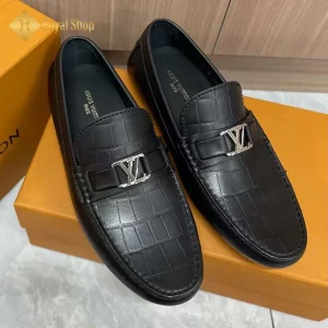 Giày lười nam LV đế bệt Moccasin vân cá sấu LV-ND0311Q