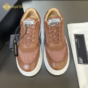 Giày sneaker Versace nam Odissea màu nâu VC100401D