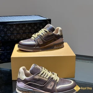 Giày sneaker nam LV Trainer màu nâu 102806 chính hãng