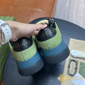 Gót Giày Gucci nam sneaker Screener màu xanh lá 7F1838TV