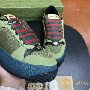 Mũi Giày Gucci nam sneaker Screener màu xanh lá 7F1838TV