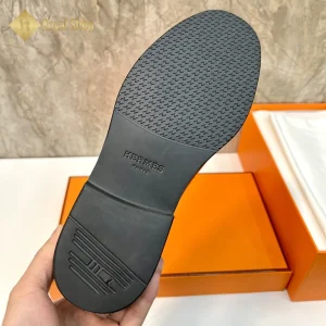 Phần đế Giày Hermes nam đế cao loafer màu đen HM100605D