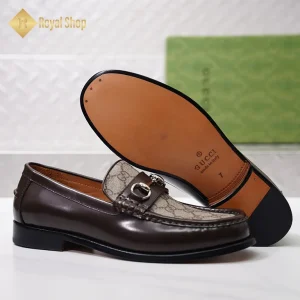 Phần đế Giày lười Gucci nam đế cao loafer màu nâu GC100202D