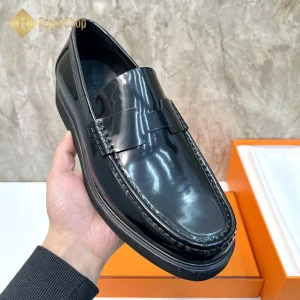 Trên tay Giày loafer Hermes nam đế cao HM100609D