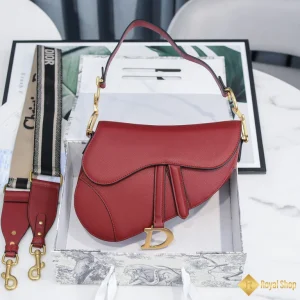 Túi Dior nữ Saddle Bag with Strap màu đỏ M0455