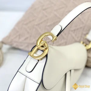 Túi Dior nữ Saddle màu trắng da tron 3351 hot