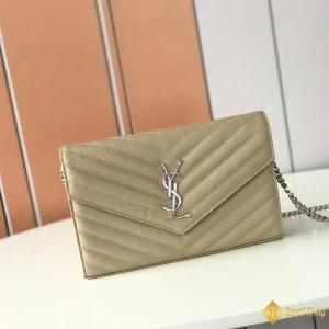 Túi YSL nữ Envelope Woc Grained Calfskin nâu 360452 cao cấp