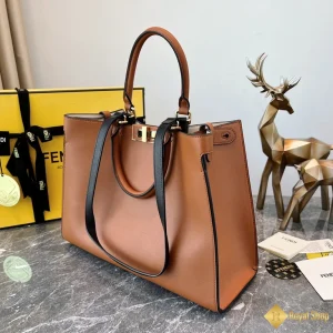 Túi nữ Fendi Peekeboo X tote màu nâu 374 chính hãng