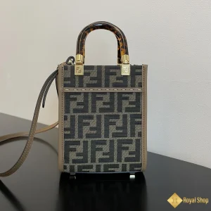 Túi nữ Fendi mini tote Sunshine nâu 102605