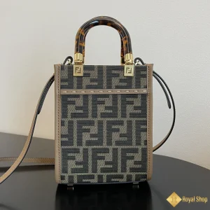 Túi nữ Fendi mini tote Sunshine nâu 102605 hot