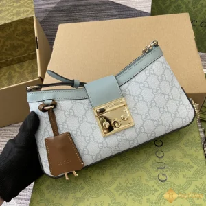 Túi nữ Gucci Padlock small shoulder màu xanh 811705 like auth