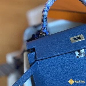 Túi nữ Hermes Kelly 25cm màu xanh R2 đẹp