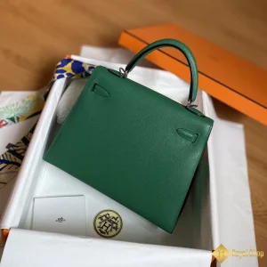 Túi nữ Hermes Kelly 25cm màu xanh lá U4 cao cấp