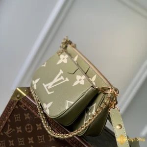 Túi nữ LV Multi Pochette màu xanh lá M80399 like auth