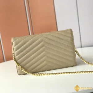 Túi nữ YSL Envelope Woc Grained Calfskin nâu khoá vàng 360452 11