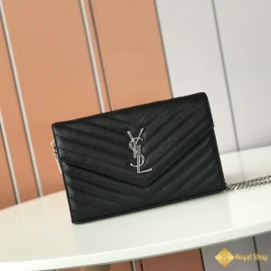 Túi nữ YSL Medium Envelope Woc Grained Calfskin khoá trắng 360452