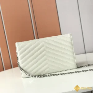 Túi nữ YSL Medium Envelope Woc Grained Calfskin trắng 360452 cao cấp