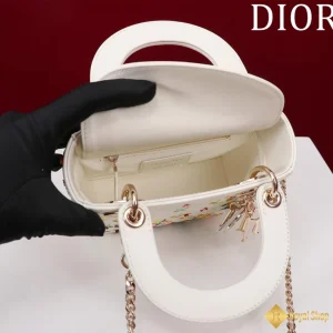 Túi xách Dior nữ Lady hoạ tiết hoa lá M050587 cao cấp