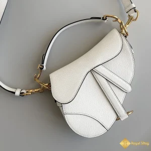 Túi xách Dior nữ Mini Saddle Bag with Strap màu trắng M0456 hot