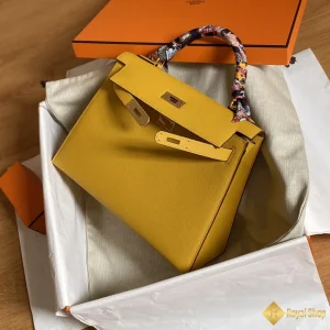 Túi xách Hermes nữ Kelly 28cm Jaune Amber 9D giá rẻ