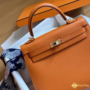 Túi xách nữ Hermes Kelly 25cm Orange chính hãng