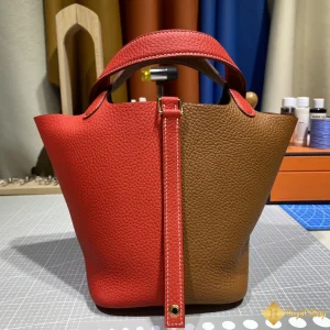 Túi xách nữ Hermes Picotin 18cm màu nâu đỏ đẹp