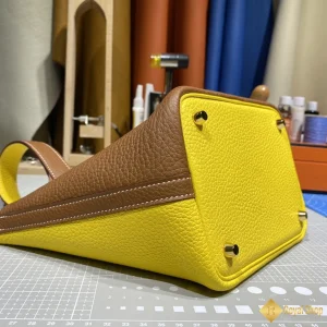 Túi xách nữ Hermes Picotin 18cm màu vàng nâu 11