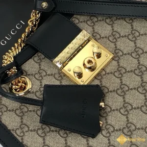 cận cảnh Túi nữ Gucci Padlock shoulder viền đen 498156