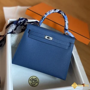 cận cảnh Túi nữ Hermes Kelly 25cm màu xanh R2