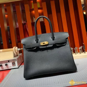 cận cảnh Túi xách Hermes nữ 30 Birkin màu đen