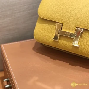 cận cảnh Túi xách Hermes nữ Constance 18cm 23cm Epsom màu vàng