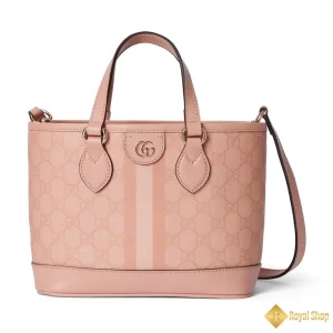 cận cảnh Túi xách nữ Gucci Ophidia mini tote bag hồng 811716