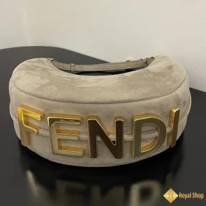 chi tiết Túi nữ Fendi Praphy da lộn nâu 102607