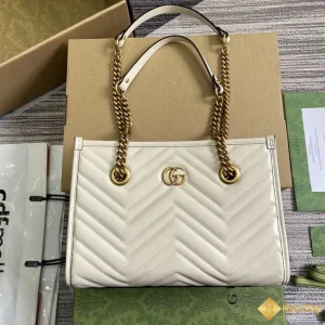 chi tiết Túi nữ Gucci GG Marmont small tote màu trắng 779727