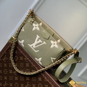 chi tiết Túi nữ LV Multi Pochette màu xanh lá M80399