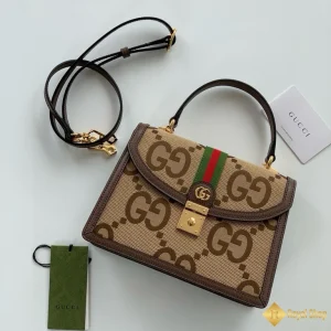 chi tiết Túi xách Gucci nữ Ophidia handle màu nâu 651055