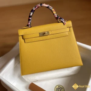 chi tiết Túi xách Hermes nữ Kelly 28cm Jaune Amber 9D