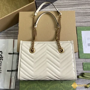 hình ảnh Túi nữ Gucci GG Marmont small tote màu trắng 779727