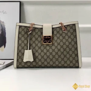 hình ảnh Túi nữ Gucci Padlock small shoulder viền trắng 498156