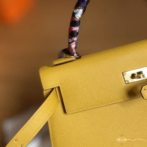 hình ảnh Túi xách Hermes nữ Kelly 28cm Jaune Amber 9D