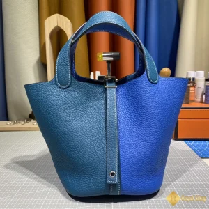 hình ảnh Túi xách Hermes nữ Picotin 18cm màu xanh