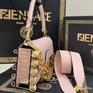 shop bán Túi Versace by Fendi nữ Fandace Baguatte hồng 102623