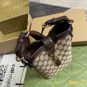 shop bán Túi nữ Gucci Mini bucket shoulder bag nâu 782919