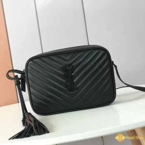 shop bán Túi xách nữ YSL Lou bag logo màu đen 505730